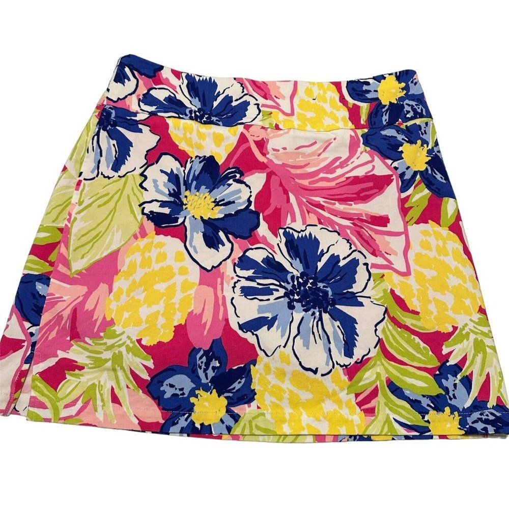 Rafaella Ladies Sz Small Tennis Golf Pickleball skort Stretch Pull On Floral